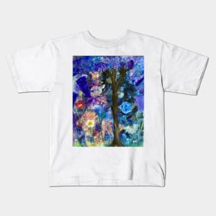 “Seul dans le jardin au clair de lune” (Alone in the Garden at moonlight) Kids T-Shirt